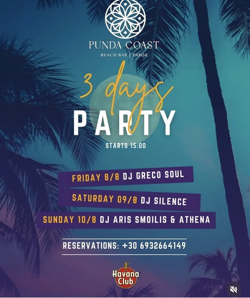 3 Days Party at Punda Coast - DJ Greco Soul, DJ Silence, DJ Aris Smoilis and Athena